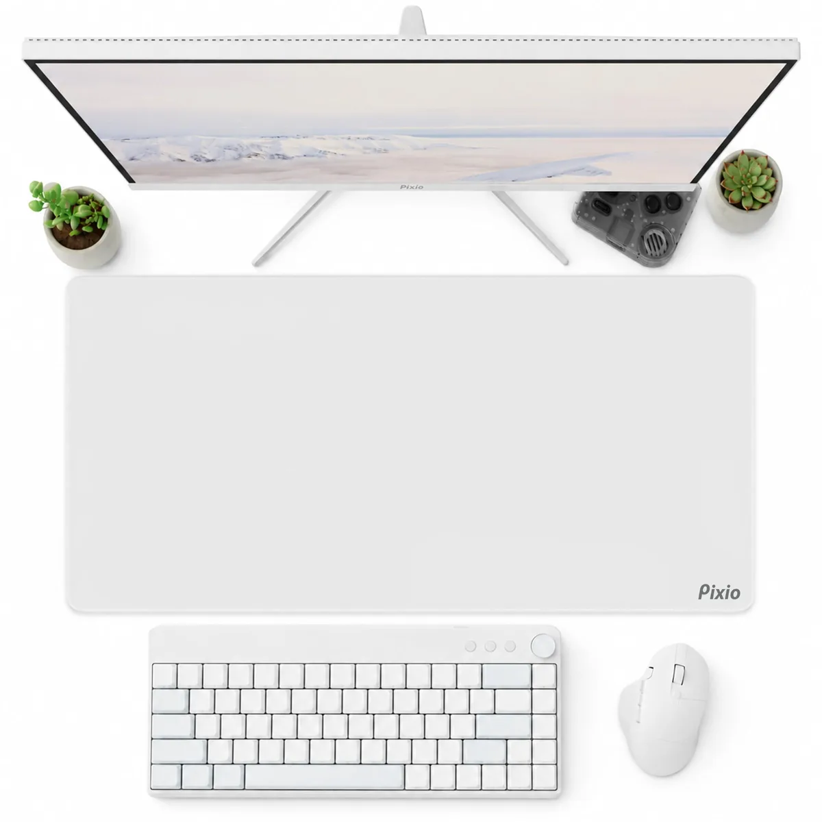  Pixio Mouse Pad 19.3 x 16.5 in White .1 in — product photo