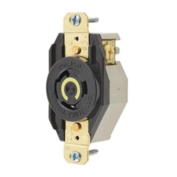 Hubbell Incorporated Hubbell Incorporated HBL7410B Locking Receptacle 20A 120/208V AC 4 Pole 4 Wire Black — product photo