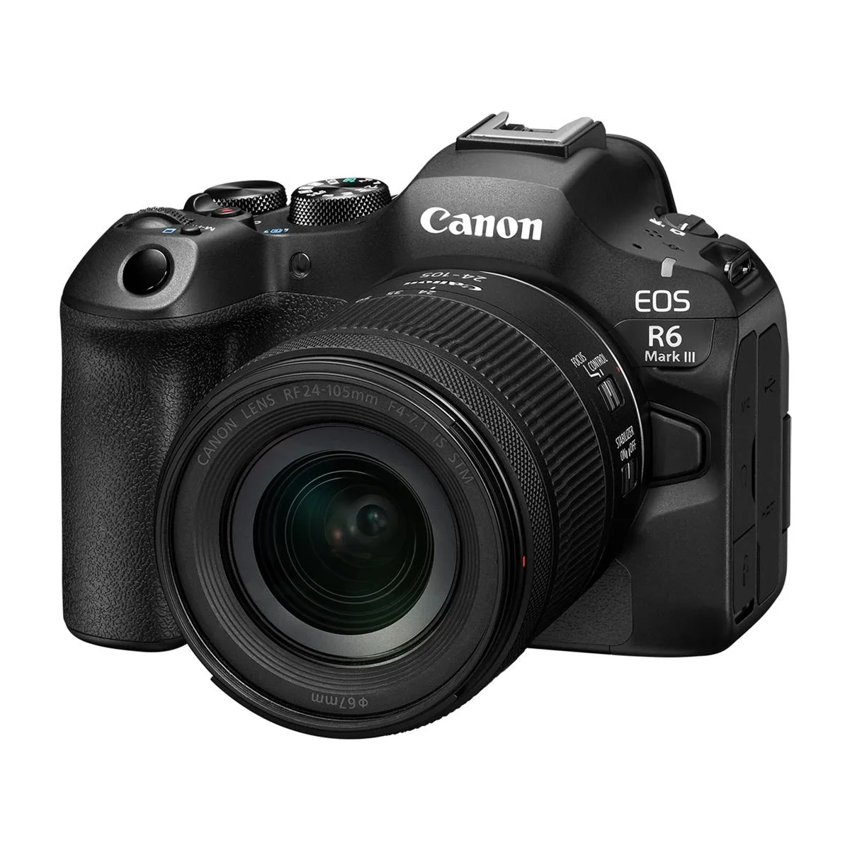 Canon Canon EOS R6 Mark III with RF 24-105mm f/4-7.1 IS STM Lens compact mirrorless camera — product photo