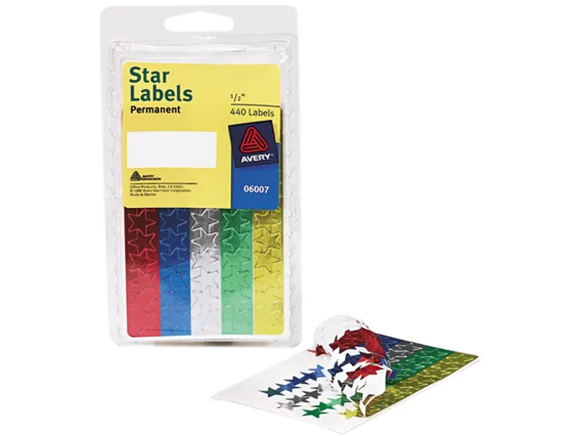 Avery Avery 6007 foil star labels 440 pack — product photo