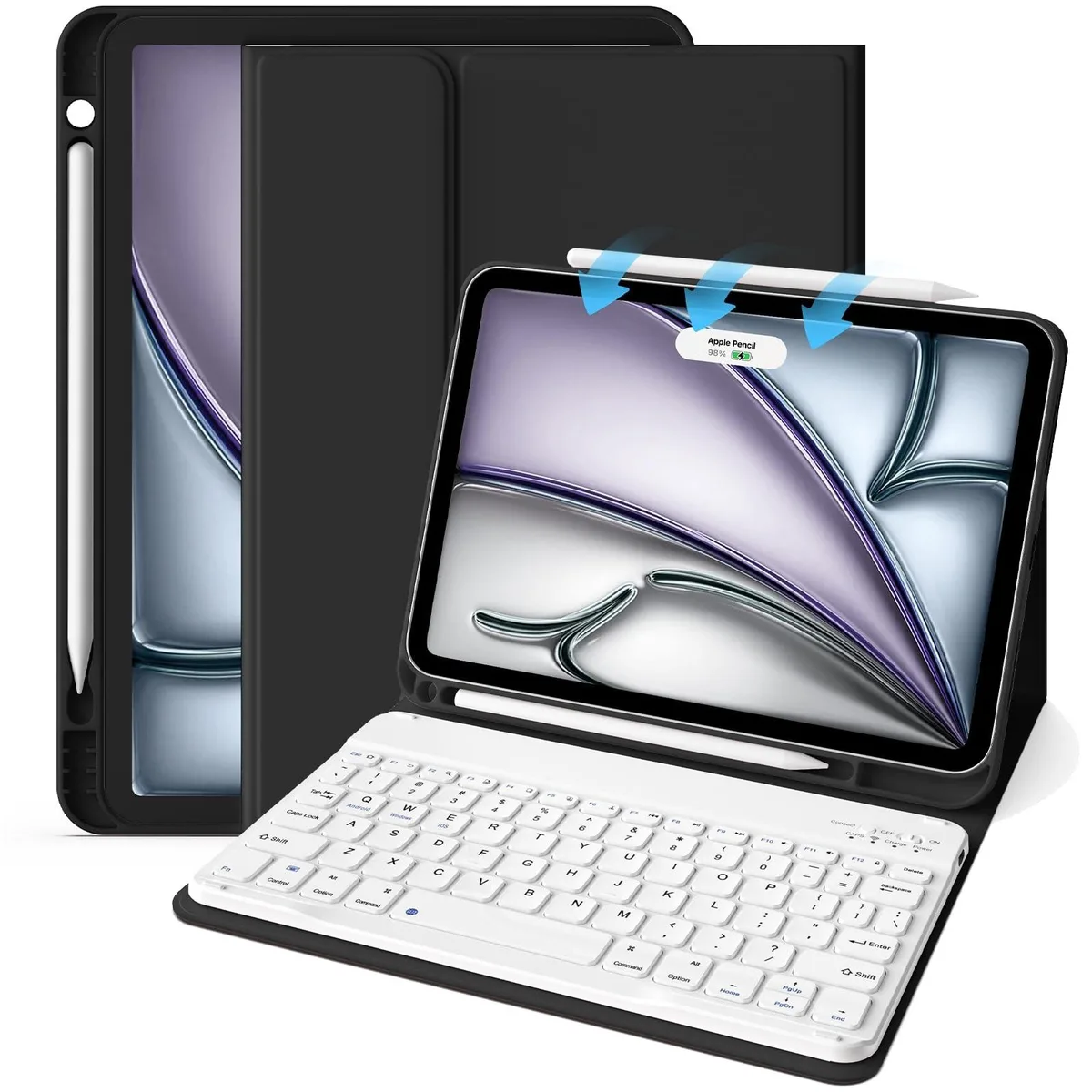 ALSEYE ALSEYE Keyboard Case iPad Air 11 inch M3 2025 6th Gen Black — product photo