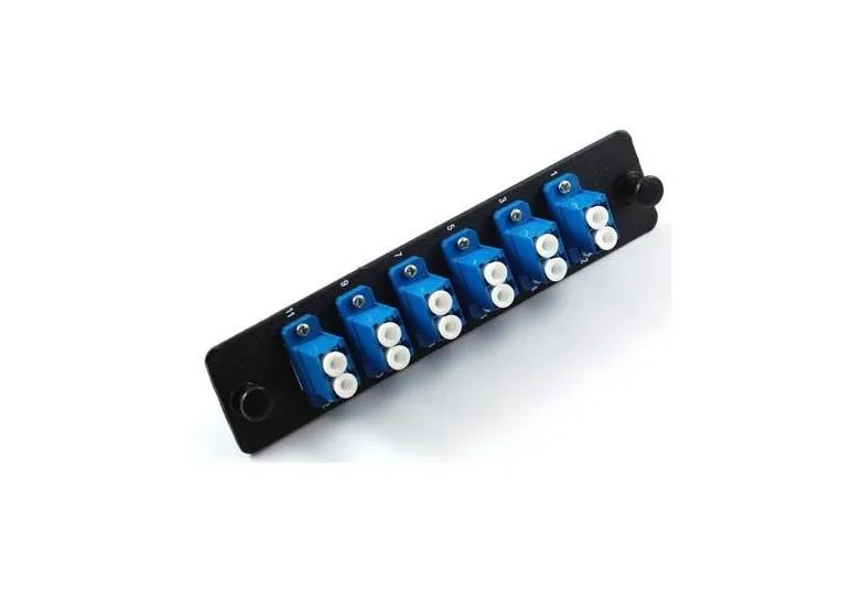 Other Electricities Other Electricities Fiber Optic Adapter Panel 6 LC/APC Duplex SM 12 Ports Green — product photo