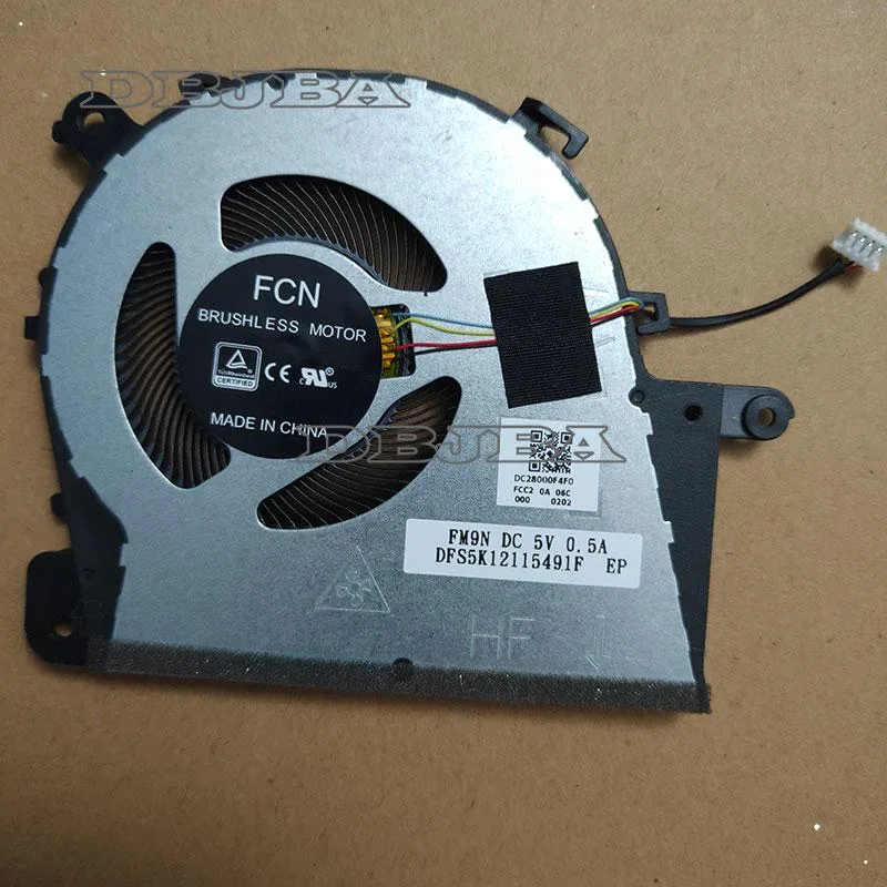 DBTLAP DBTLAP Laptop Cooling Fan FM9N DC 5V .5A DFS5K1215491F EP DC28000F4F0 — product photo