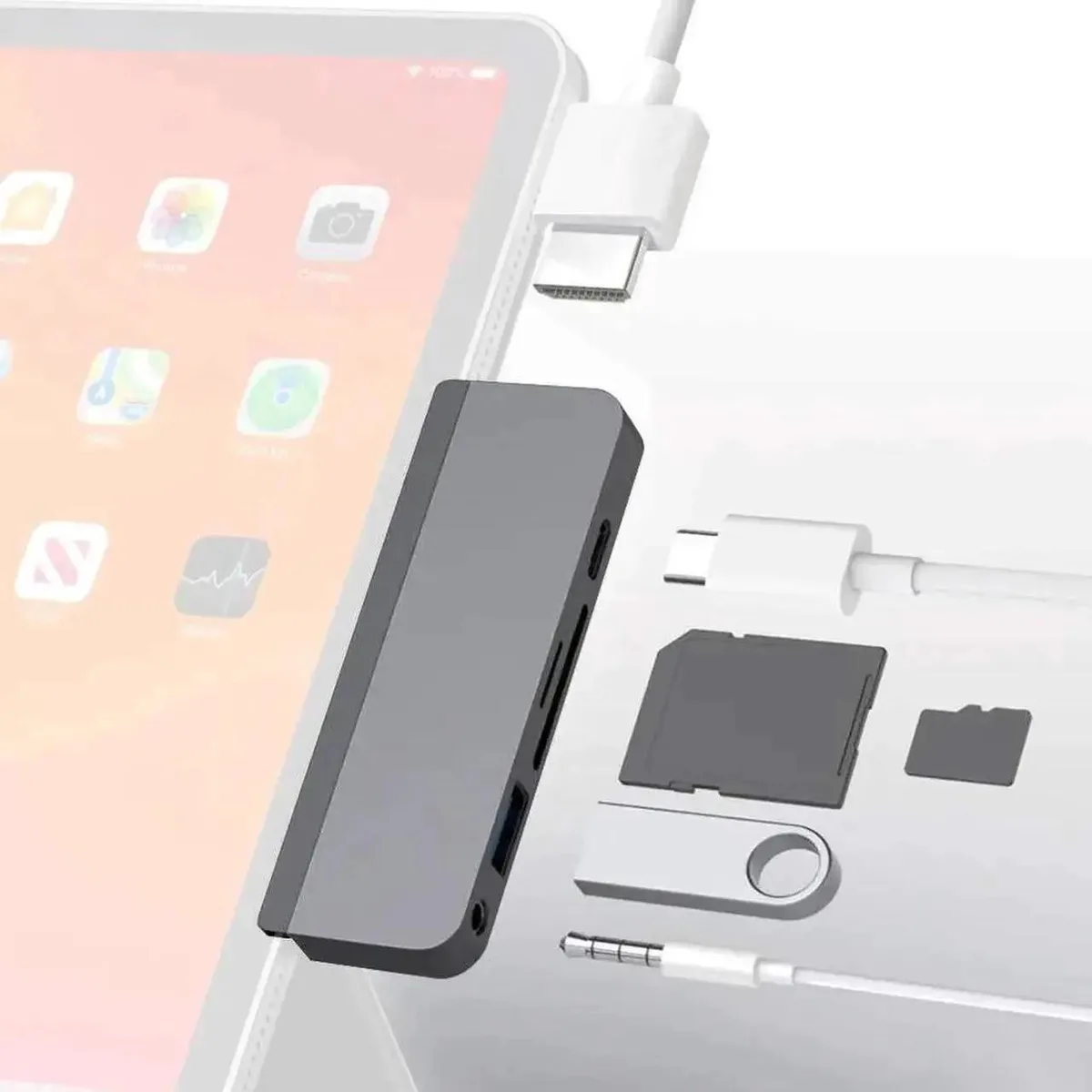 SMUGDESK SMUGDESK 6-in-1 USB-C Docking Station for iPad Pro 2018 — product photo