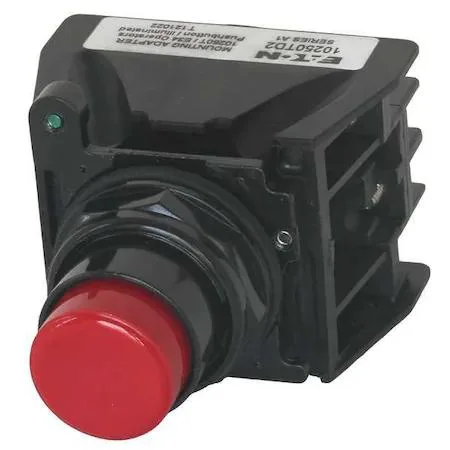 Red 30 mm hazardous-location push button, epoxy-coated metal head and bezel, extended operator, 1NO/1NC contacts