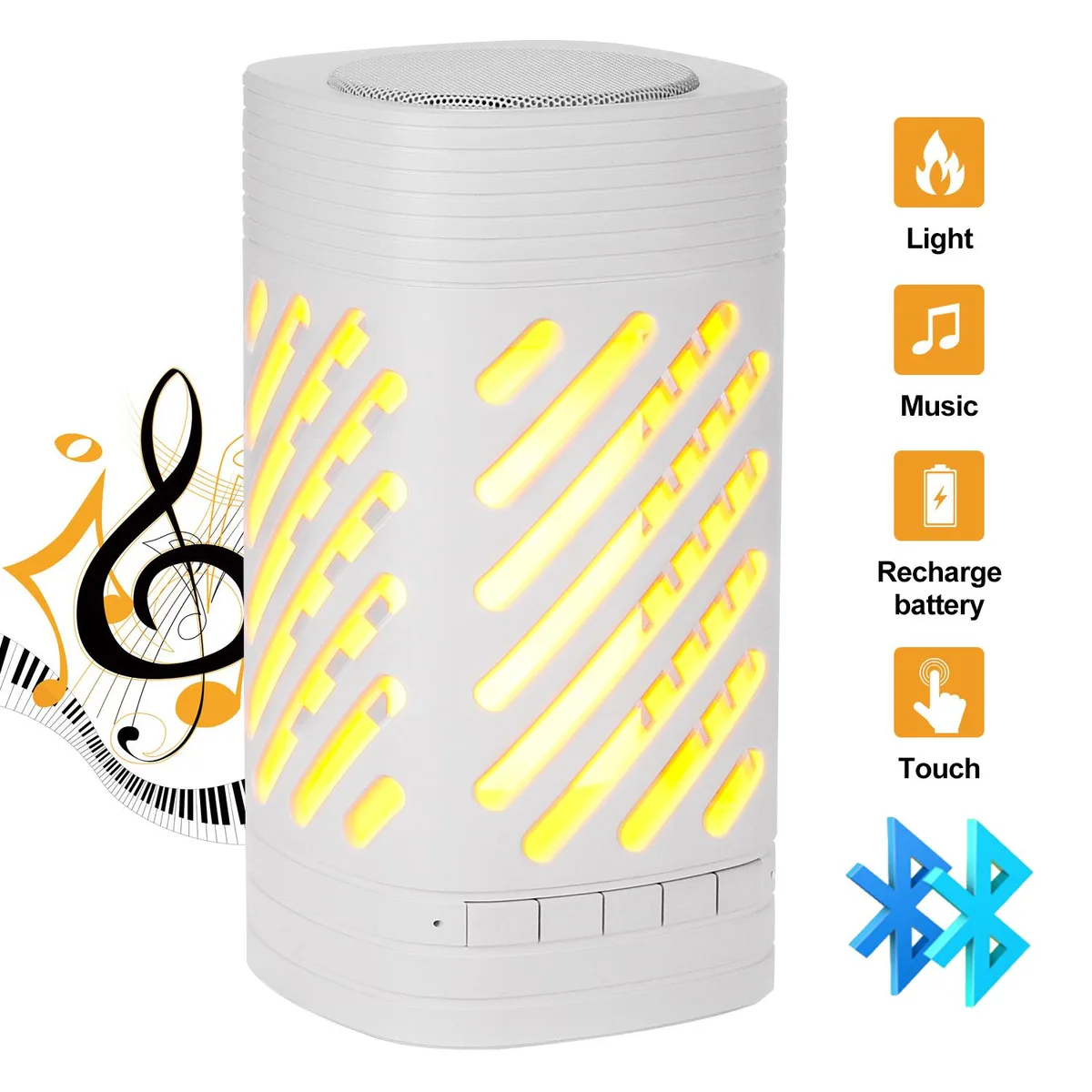 AGPtek AGPtek White LED Bluetooth Portable Speaker — product photo