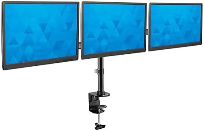 TAURKENAM TAURKENAM Triple Monitor Mount 3 Screen Desk Stand 13-27 Inch VESA 75 100 17.6 lbs Black MI-1753 — product photo