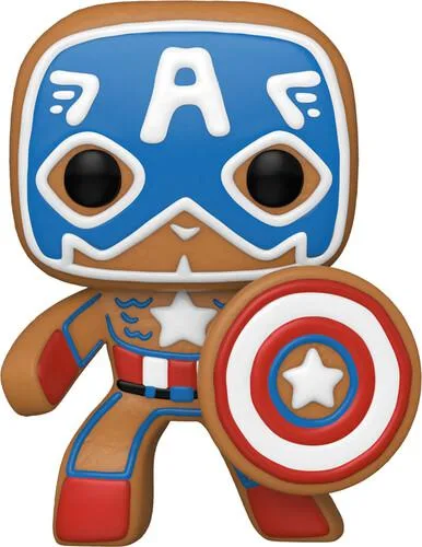 Funko Funko Marvel Holiday Gingerbread Captain America Vinyl Action Figure 3.75 Inches — product photo