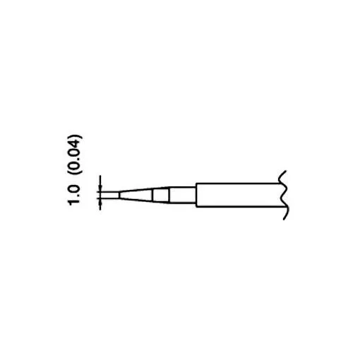 Hakko Hakko Desoldering Tweezer Tip Flat Blade 1.0mm T9-L1 FM-2023 — product photo