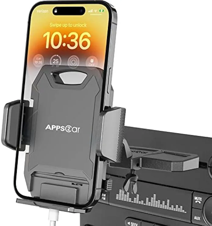 TAURKENAM TAURKENAM Charger Kit CD Slot Phone Mount 360° One-Handed Operation — product photo