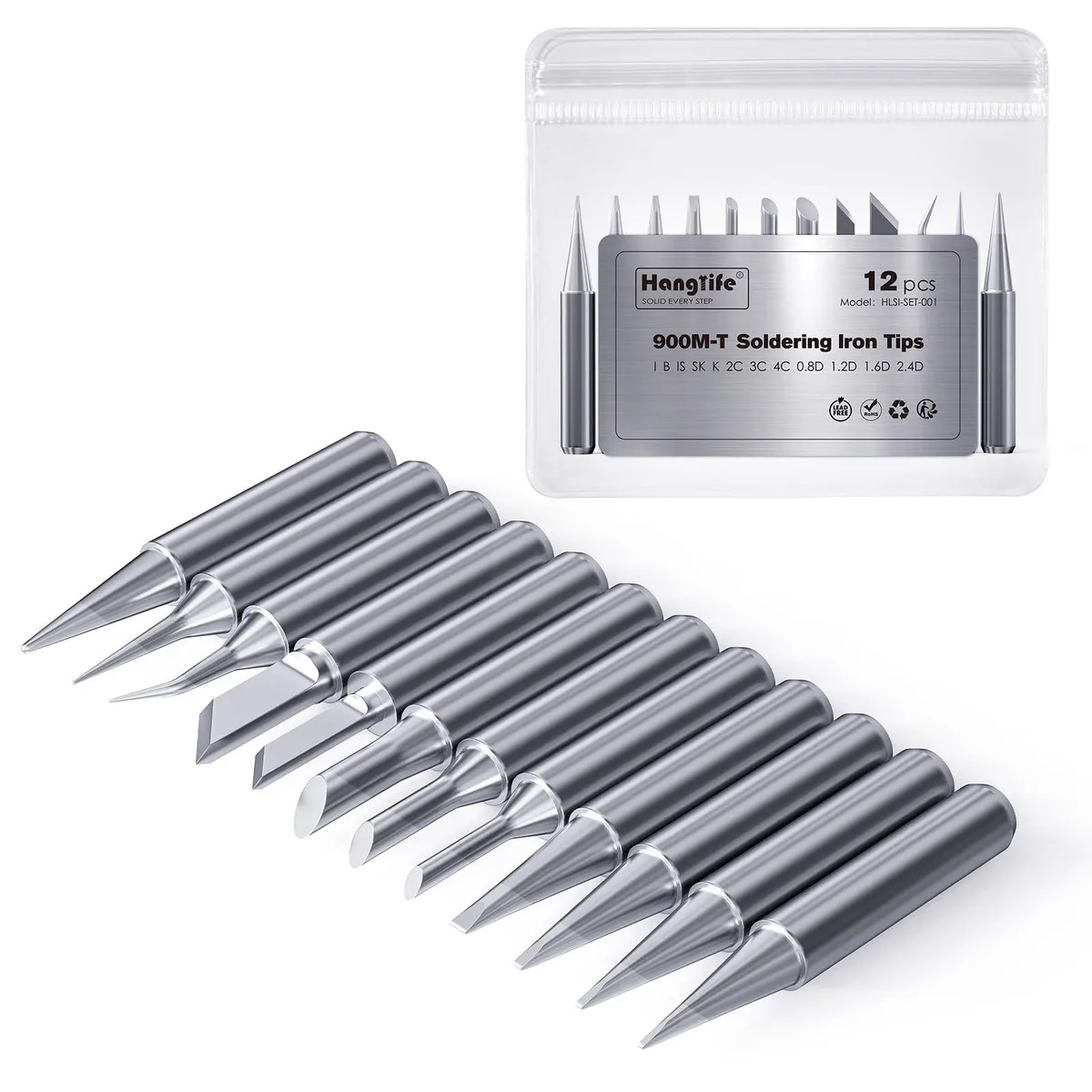 Hanglife 900M Soldering Iron Tips 12pcs — product photo
