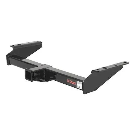 Black steel trailer hitch with 2-inch receiver tube, Class 4 rating