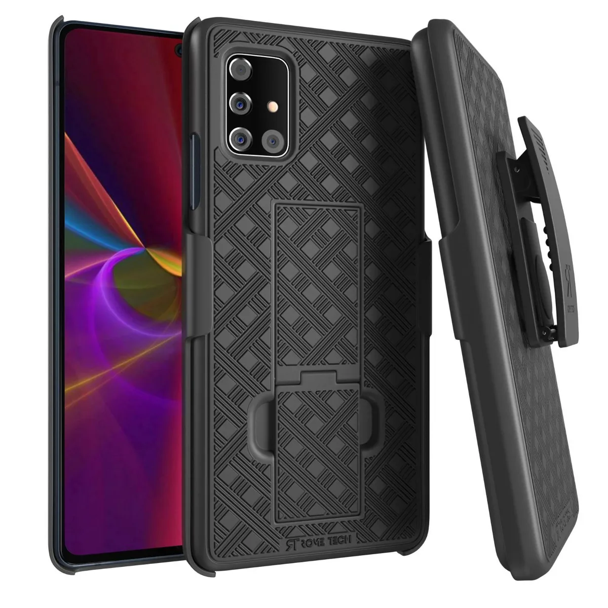 Rome Tech Rome Tech Galaxy A71 5G UW Verizon Belt Clip Holster Case Black — product photo