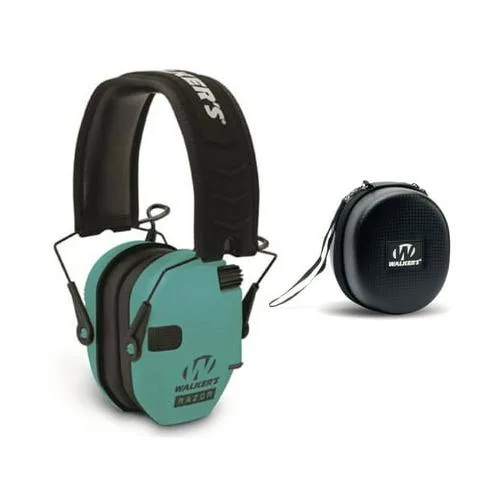 Walkers Walkers Razor Slim Electronic Earmuffs Teal with Case — product photo