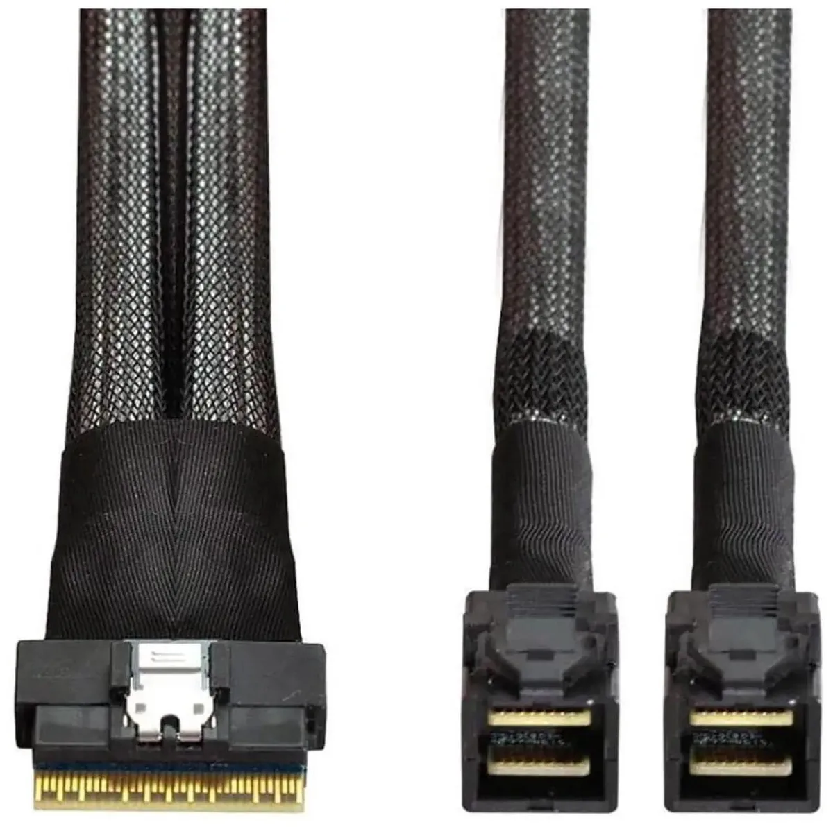 SMUGDESK SMUGDESK Mini SlimSAS SFF8654 8i to 4×SFF8643 SAS Cable .5m — product photo