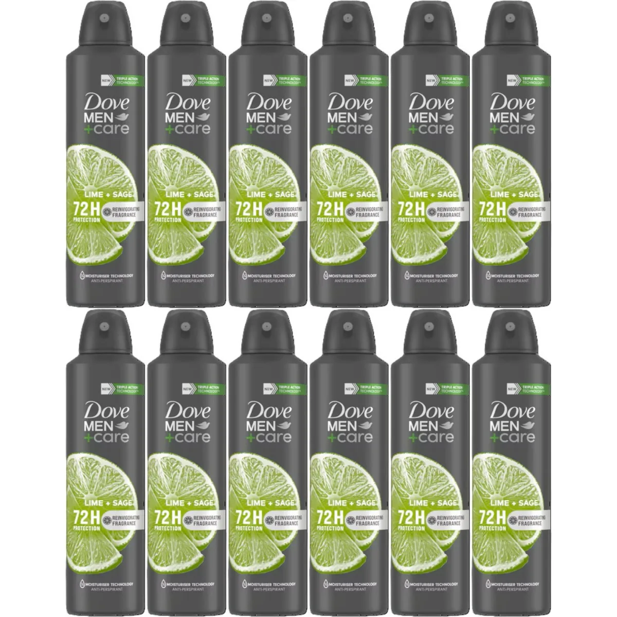 Dove Dove DOVE-ASP-LIMESAGE-15012 Antiperspirant Spray Lime Sage 150 ml 12-Pack skin care — product photo