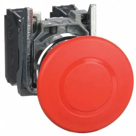 Red mushroom-head emergency stop button 22 mm Schneider Electric XB4BT845