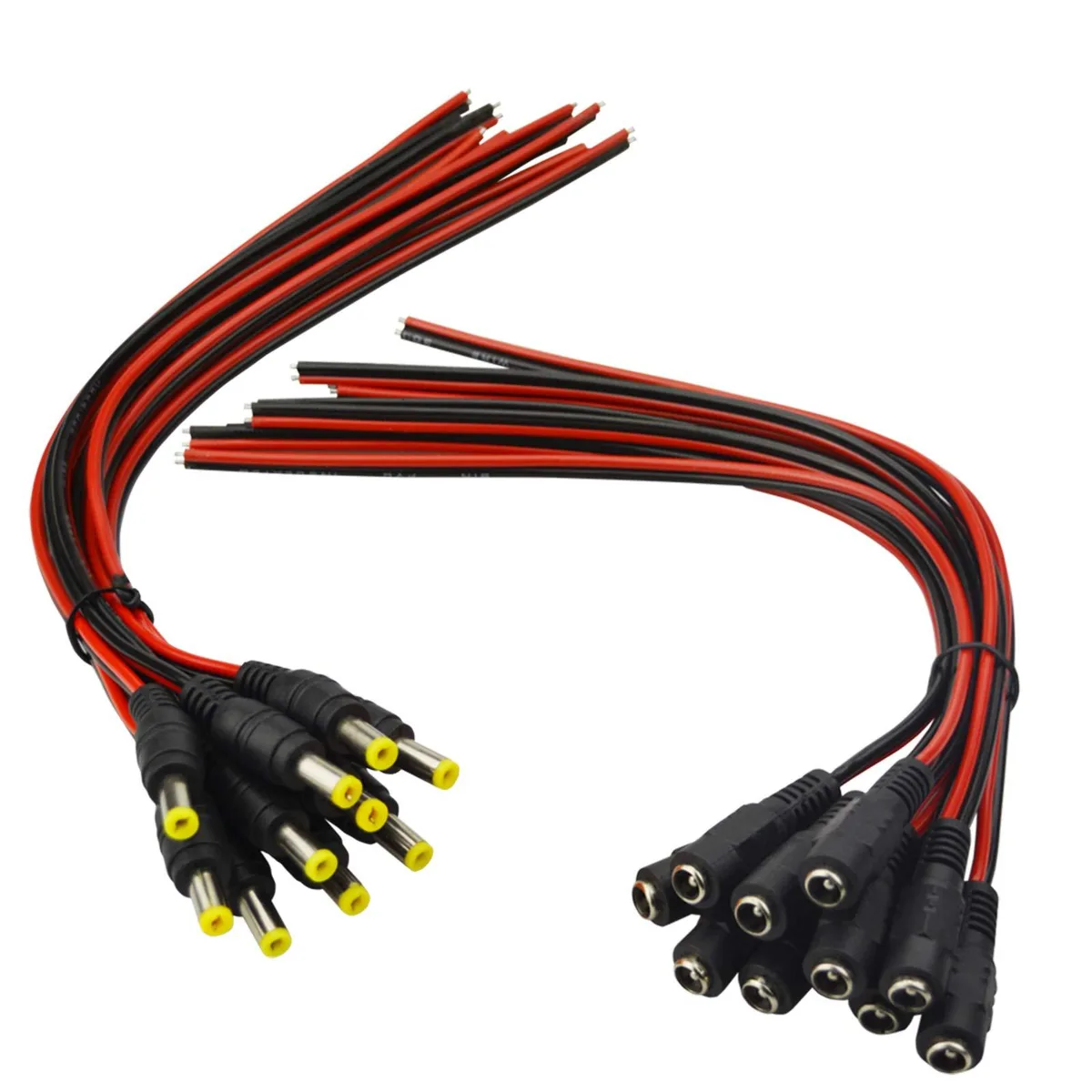  Netgear 57101 18 AWG 2.1mm x 5.5mm DC Power Pigtail Cable 9.5in Male Female 10 Pairs — product photo