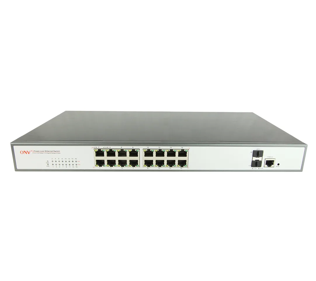 ESCAM Technology Co., Ltd ESCAM Technology Co., Ltd ONV-POE33018PFM 16-port PoE + 2 SFP network switch — product photo