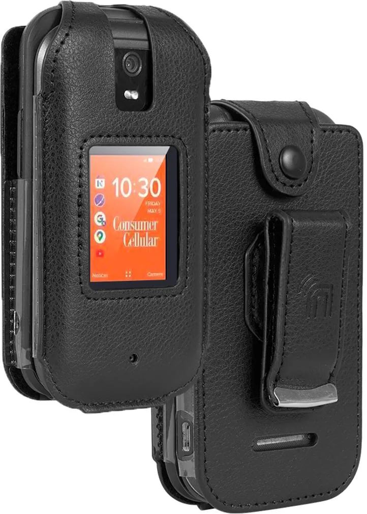 Nakedcellphone Nakedcellphone Kickstand Case + Belt Clip Holster Combo Black 13-position clip CAT S62 PRO — product photo