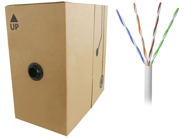 Nippon Labs Nippon Labs 50CPE-5E-SD-1K-WH network ethernet cable 1000 ft 24 AWG Cat5e CMR solid white — product photo