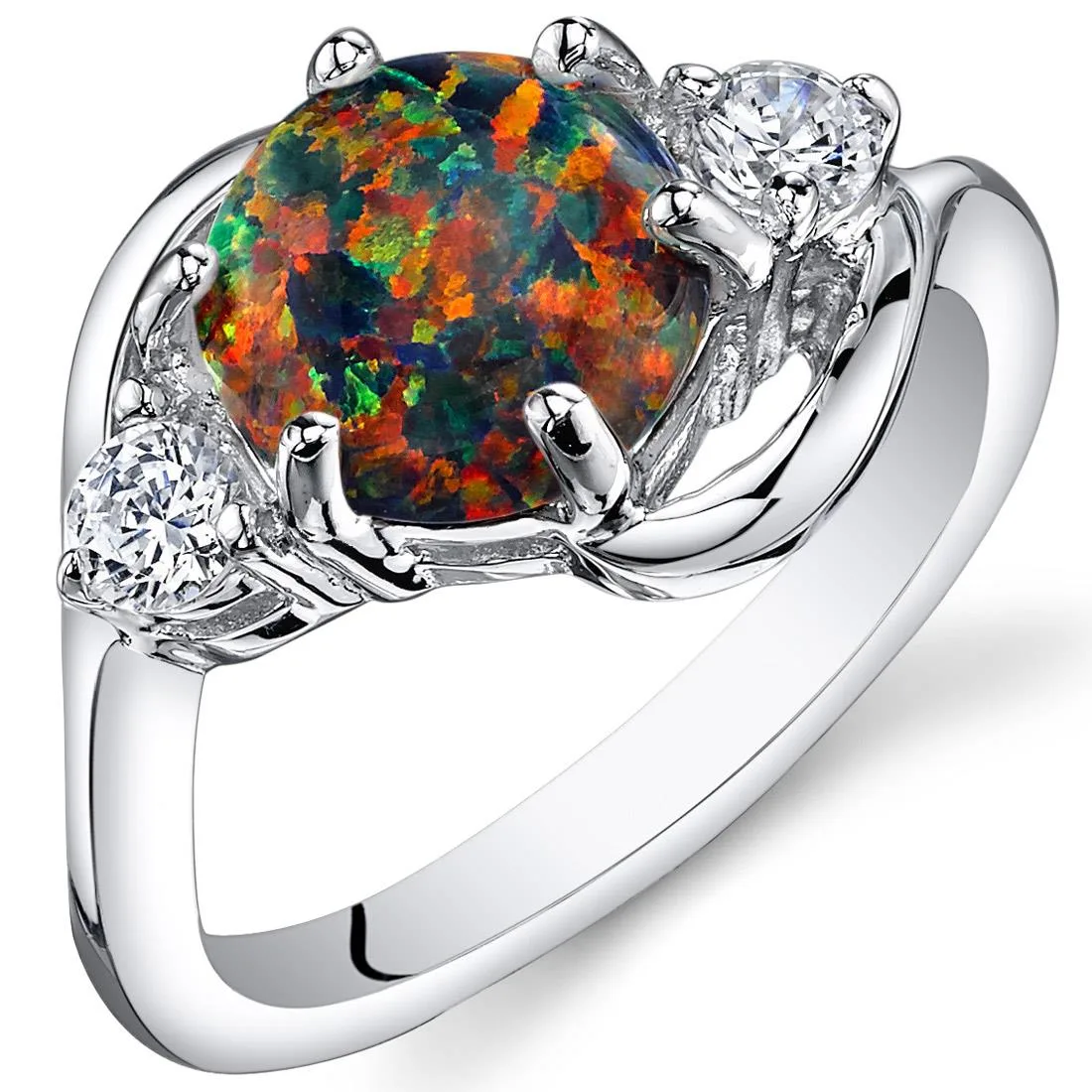 Oravo Oravo Black Opal Ring Sterling Silver 1.75 Carats Size 8 — product photo