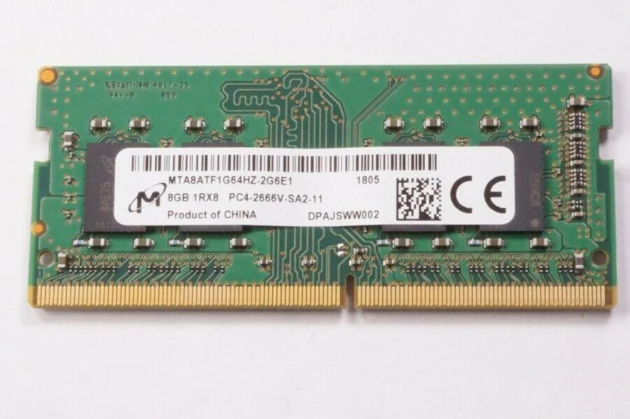 Micron Technology, Inc. Micron Technology, Inc. MTA8ATF1G64HZ-2G6 8GB DDR4 2666 SO-DIMM laptop RAM — product photo