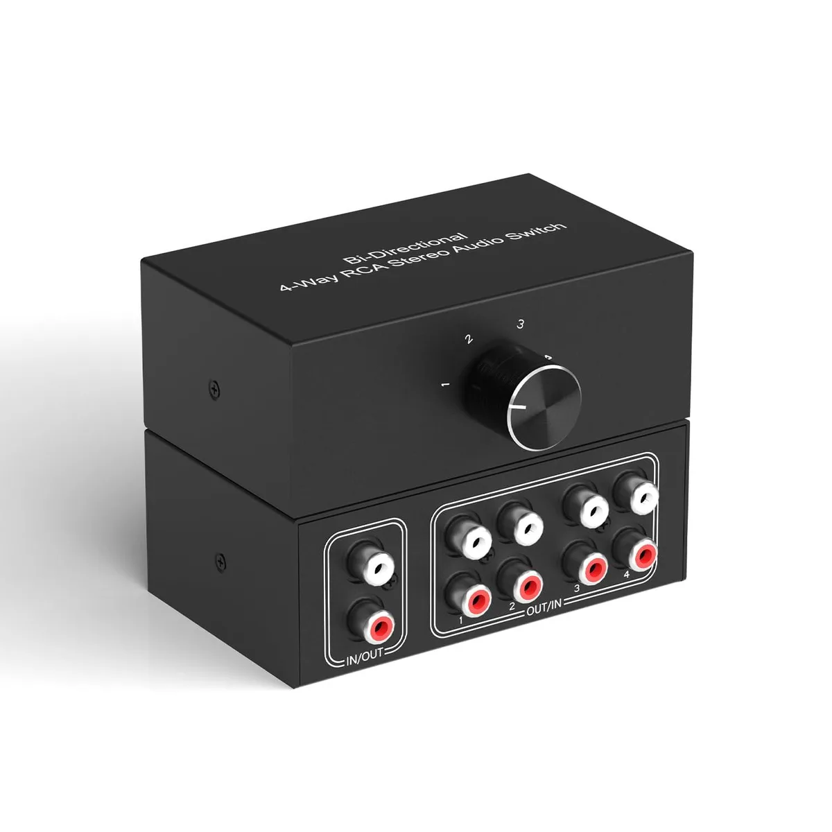  Dingsun 4-Way Stereo Audio Switcher 4In-1Out 1In-4Out — product photo
