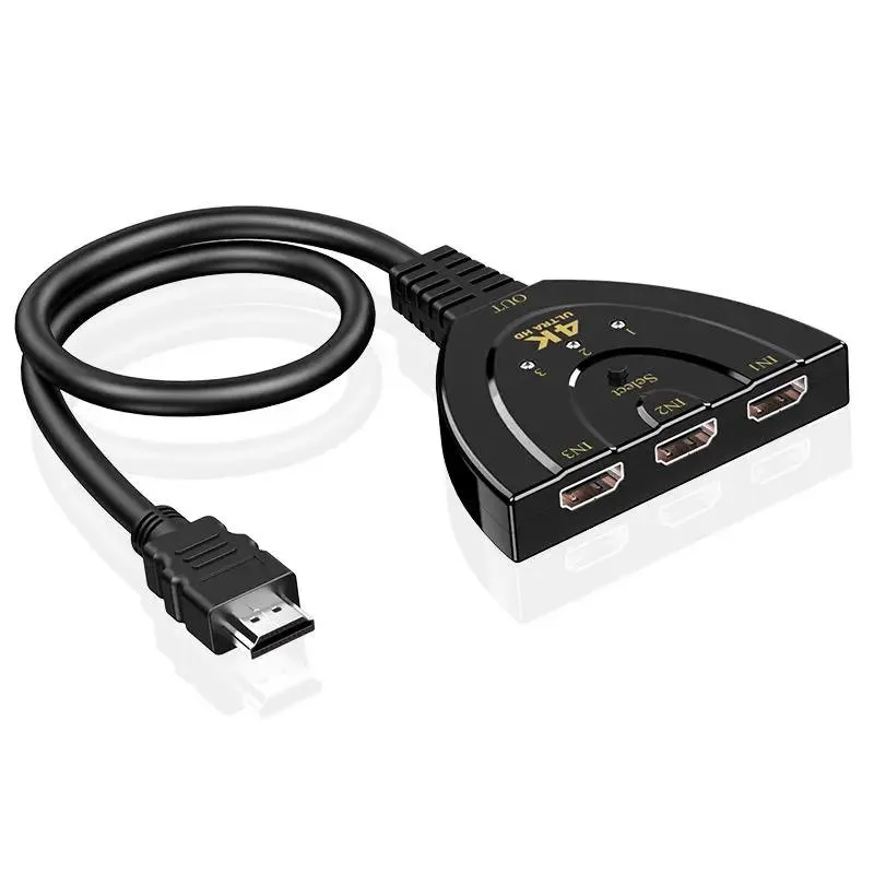 YINGHUA YINGHUA 3-Port HDMI Switch 3x1 with Pigtail Cable 2K Video Switcher — product photo