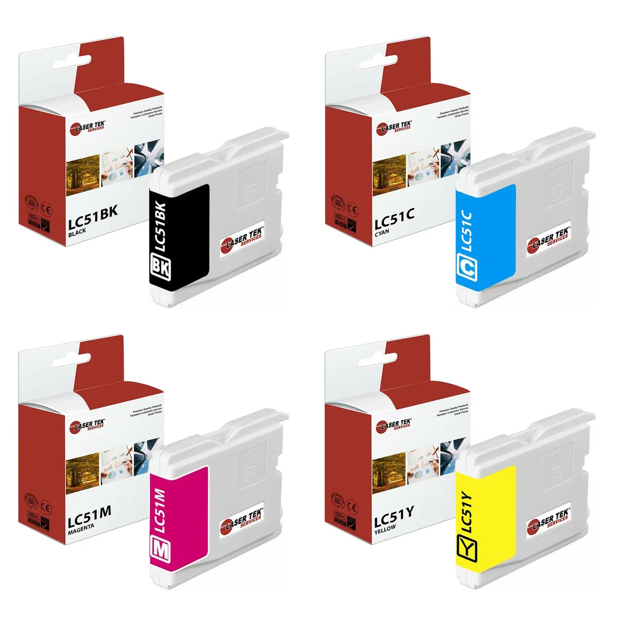 Laser Tek Services Laser Tek Services LC-51 4-pack ink cartridge set — product photo
