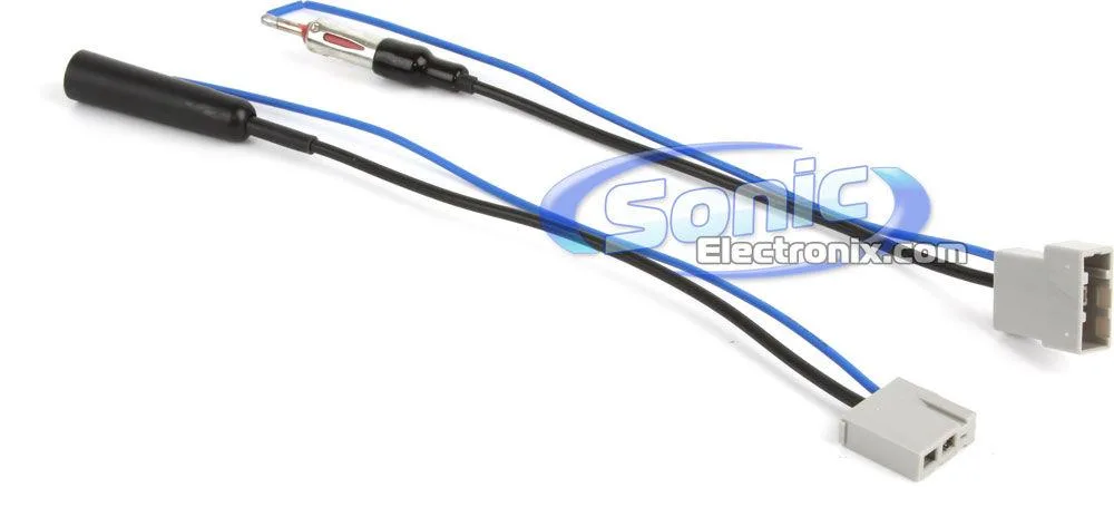 Small black plastic antenna adapter for Nissan vehicles