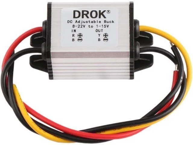 LORDWORLD LORDWORLD 2pcs Waterproof DC Buck Converter 8V-22V to 3V-15V 3A Adjustable Regulator Module — product photo