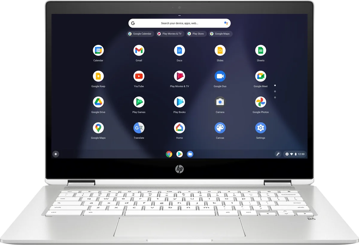 HP HP 2-in-1 14" Touch-Screen Chromebook Intel Celeron N4000 4GB 32GB eMMC Ceramic White — product photo