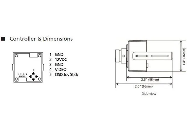 Computar Ganz Computar Ganz MCWB-2.9N CCTV Camera 2.9mm 600TVL Sony Super HAD — product photo