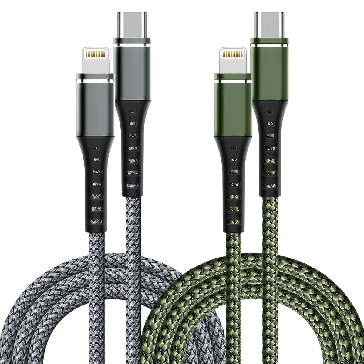 No Sew No Sew USB-C to Lightning Cable 2-Pack 3 ft Gray C94 2.4A — product photo