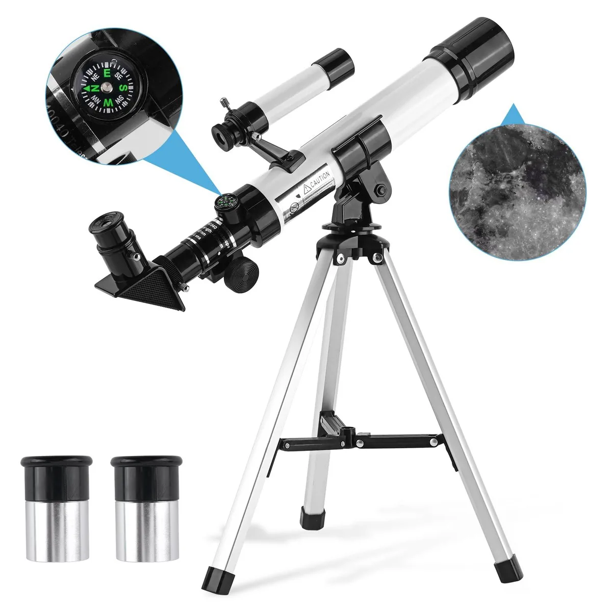  BESIMLI 40070 40mm 400mm Refractor Telescope with Finder Scope Compass Tripod — product photo