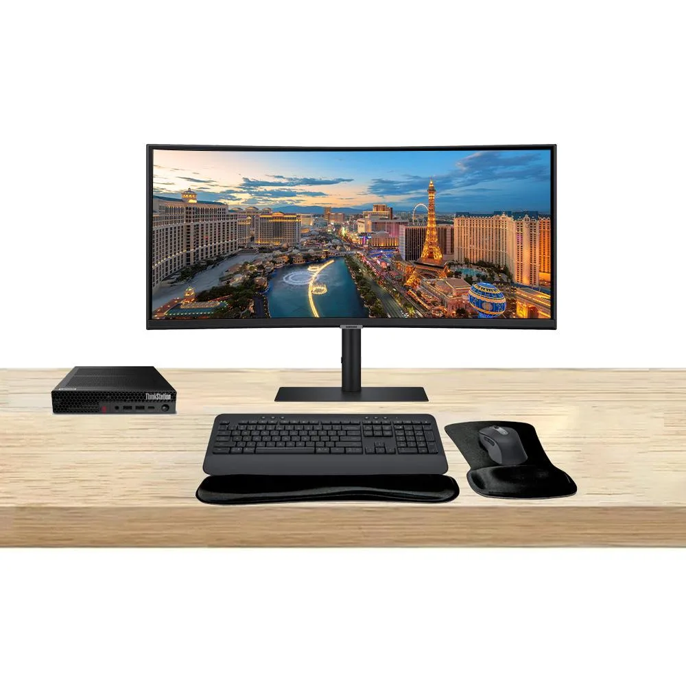 Lenovo Lenovo ThinkStation P3 Tiny i7 32GB 1TB T1000 8GB ViewFinity S95UC 49 MK650 — product photo