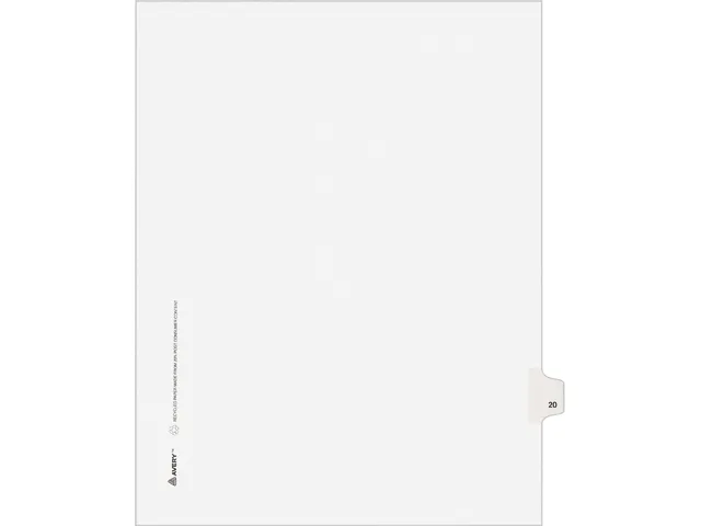 Avery Avery 1020 Legal Side Tab Dividers 25 Pack 11 x 8 1/2 — product photo