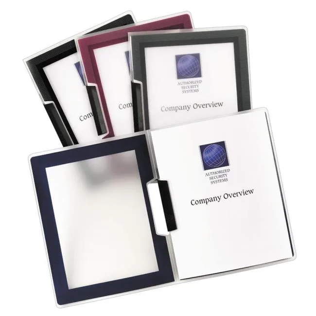 Box of 24 translucent polypropylene report covers with swing clips