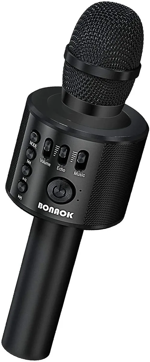  BONAOK Q37 Bluetooth Karaoke Microphone Black 80dB — product photo