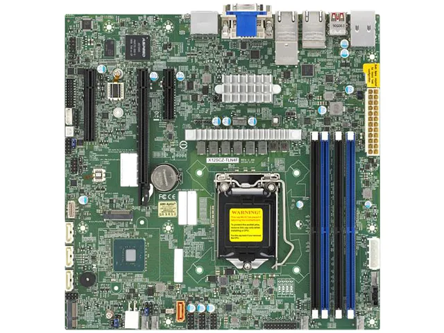 Supermicro Supermicro MBD-X12SCZ-TLN4F-O server motherboard LGA 1200 DDR4 2933 10Gbps LAN — product photo
