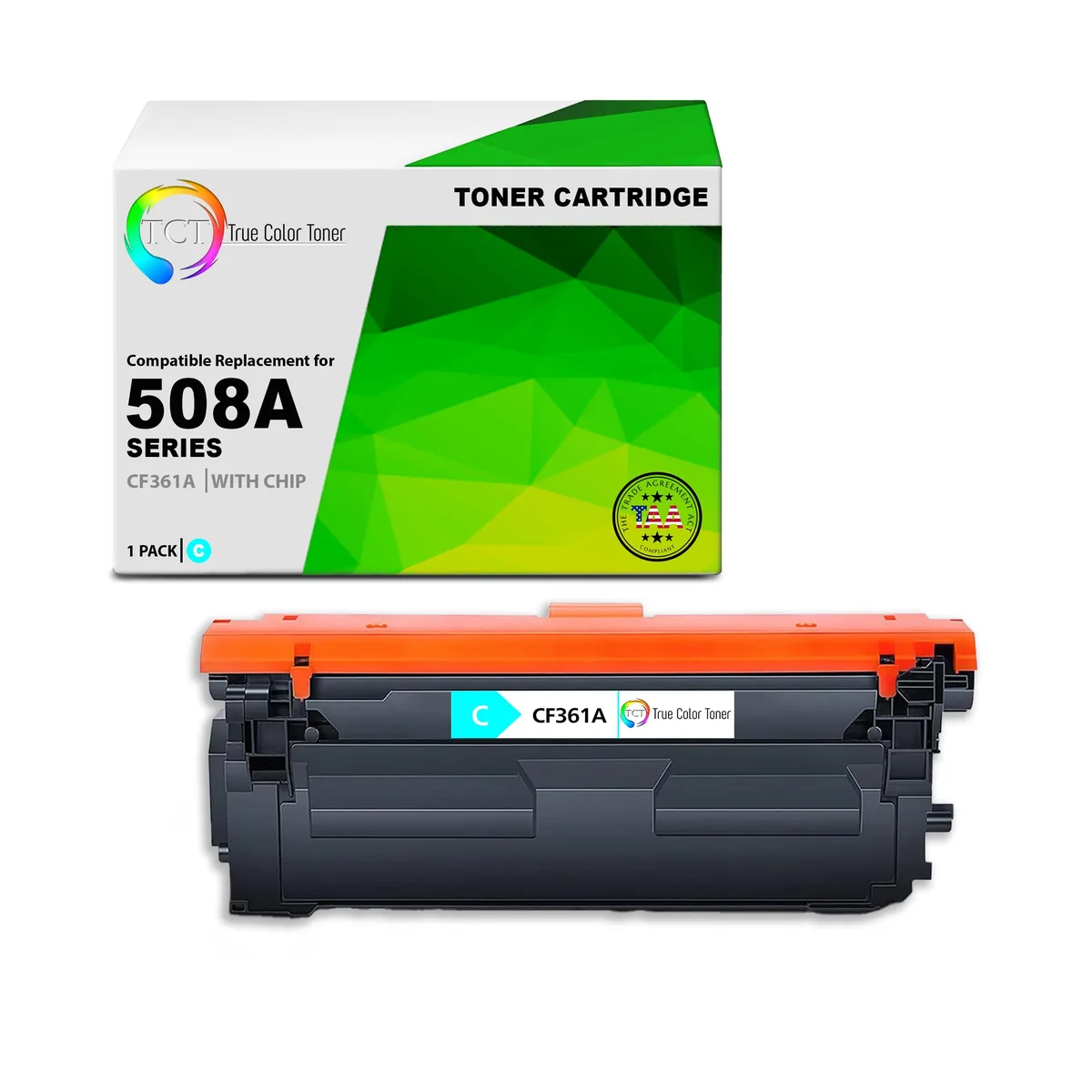 True Color Toner True Color Toner CF361A Cyan Standard Yield Toner Cartridge 5000 Pages — product photo