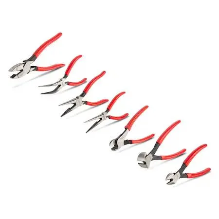 TEKTON 7-piece pliers set in chrome finish