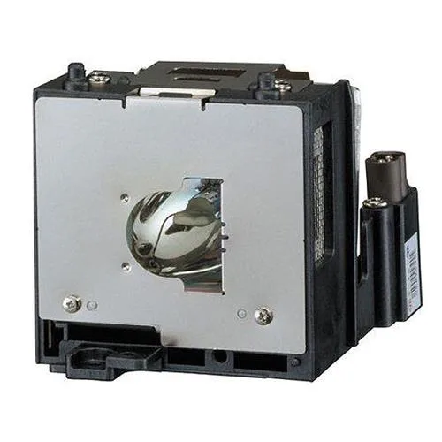 Rectangular projector lamp module with black housing and clear glass lens