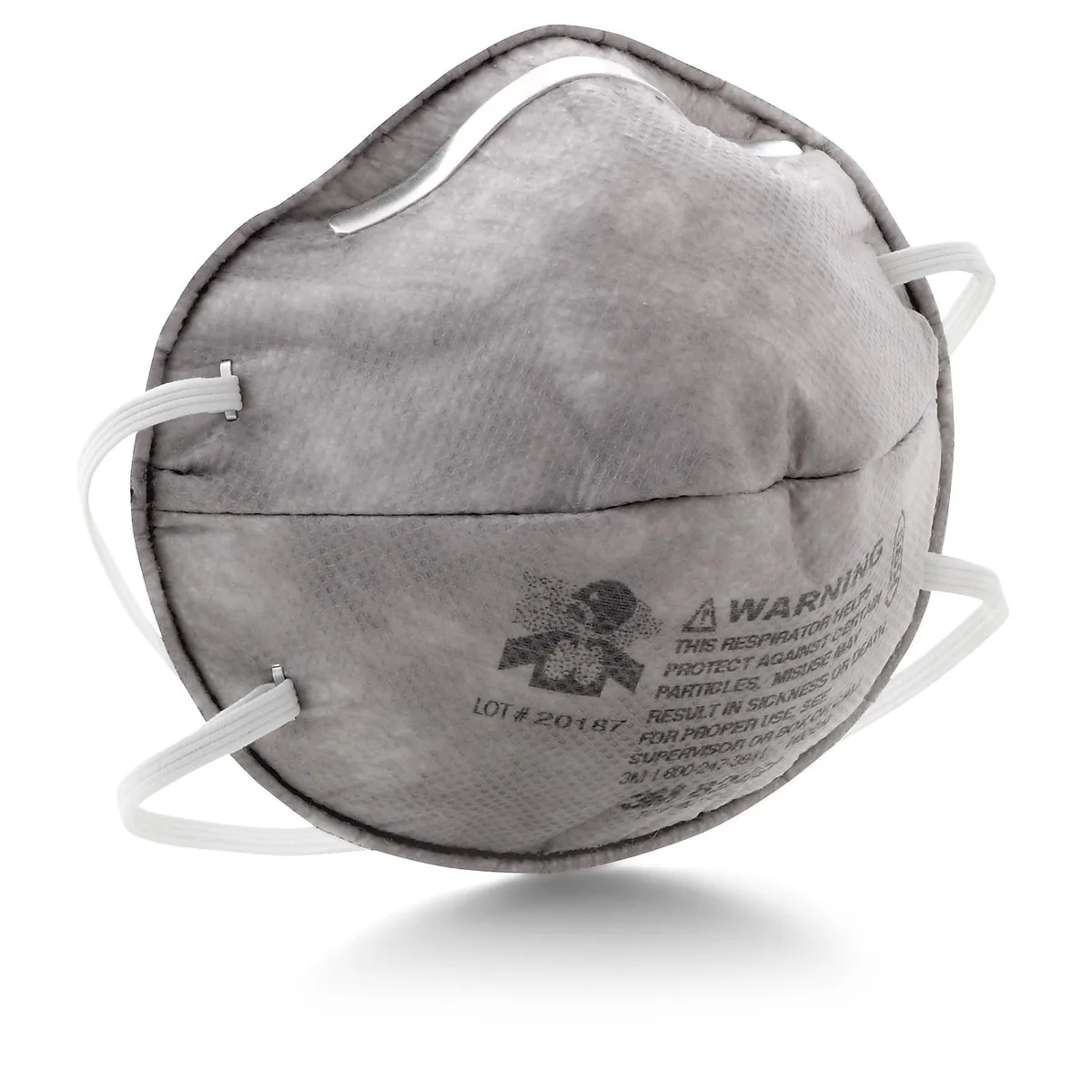 3M 3M 8247 R95 Particulate Respirator Gray Carbon Filter 20/Box — product photo