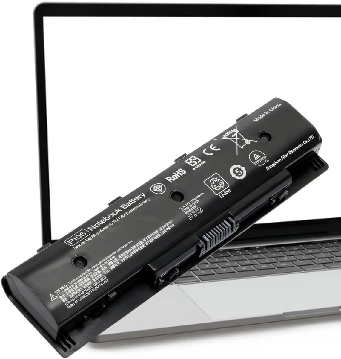 PISKEKAT PISKEKAT 6-cell 11.1V 47Wh laptop battery for HP Envy Pavilion TouchSmart 14 15 17 series — product photo