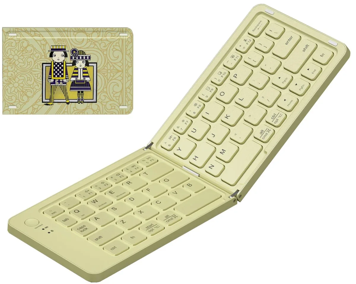 Avantalk Avantalk Z1 Pale Yellow Foldable Bluetooth Keyboard 2 in 1 accessory — product photo