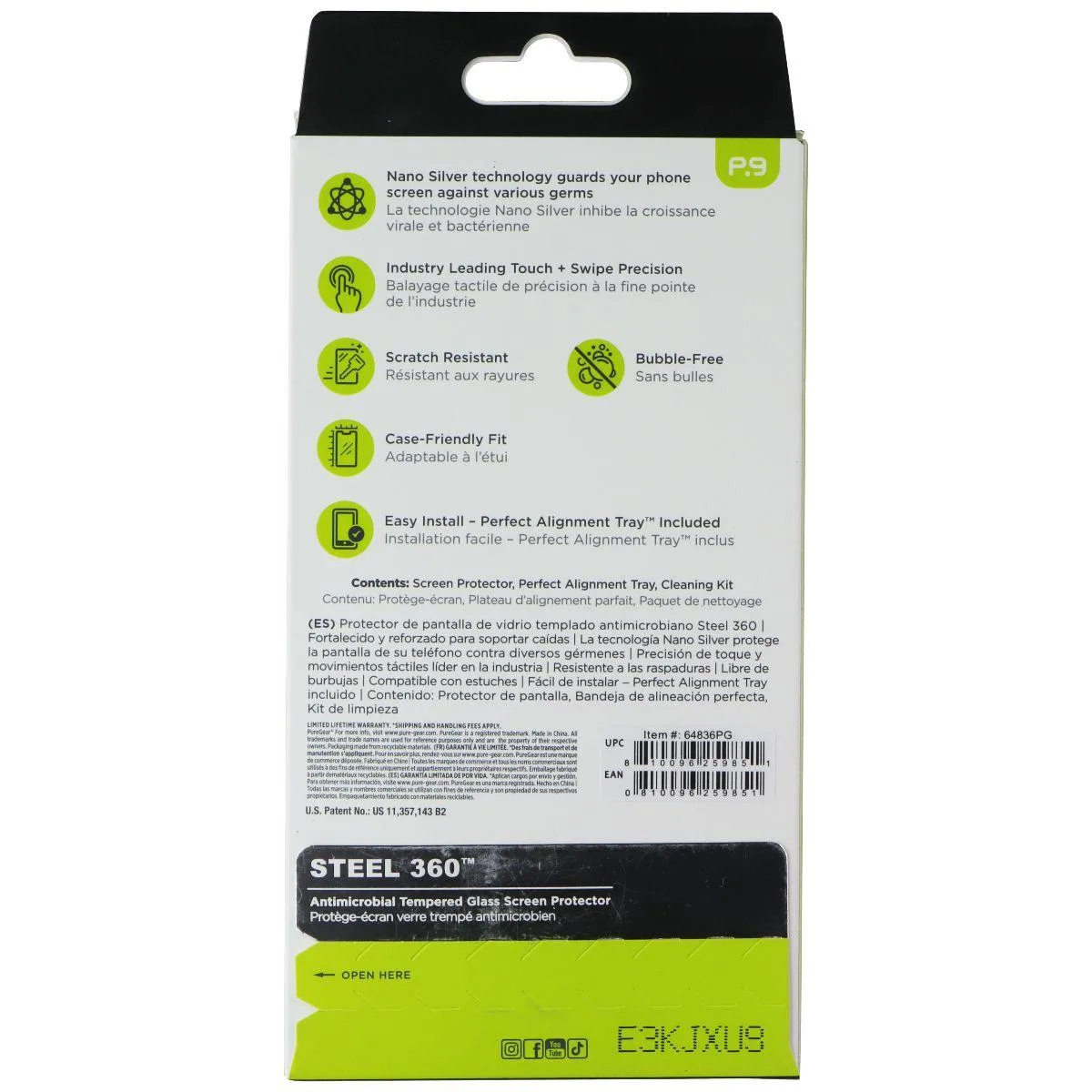 Clear glass screen protector with alignment frame for Pixel 8a