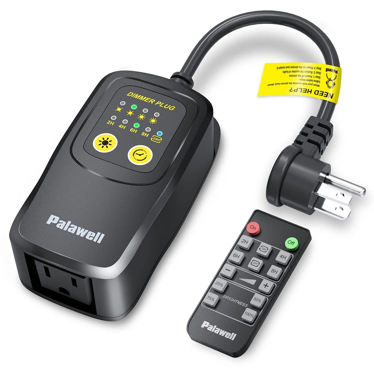  Palawell T5 Outdoor Dimmer Plug 560W IP65 100FT Remote Timer — product photo