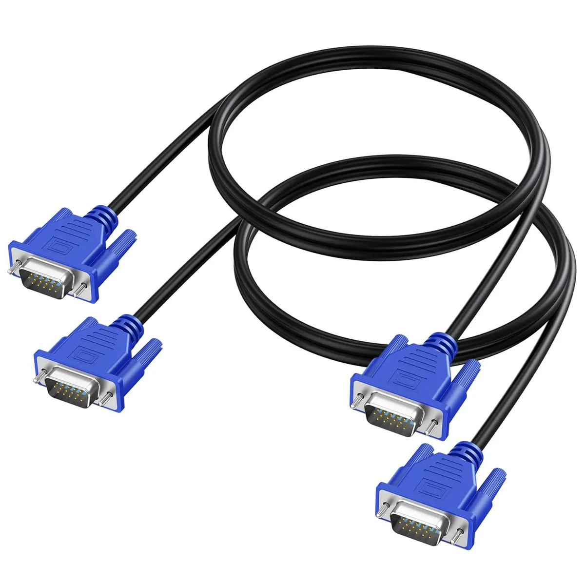 BUCIER BUCIER VGA Cable 2-Pack 3FT Male-to-Male Blue — product photo